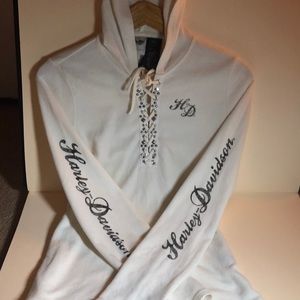 Cream Harley Davidson Hoodie